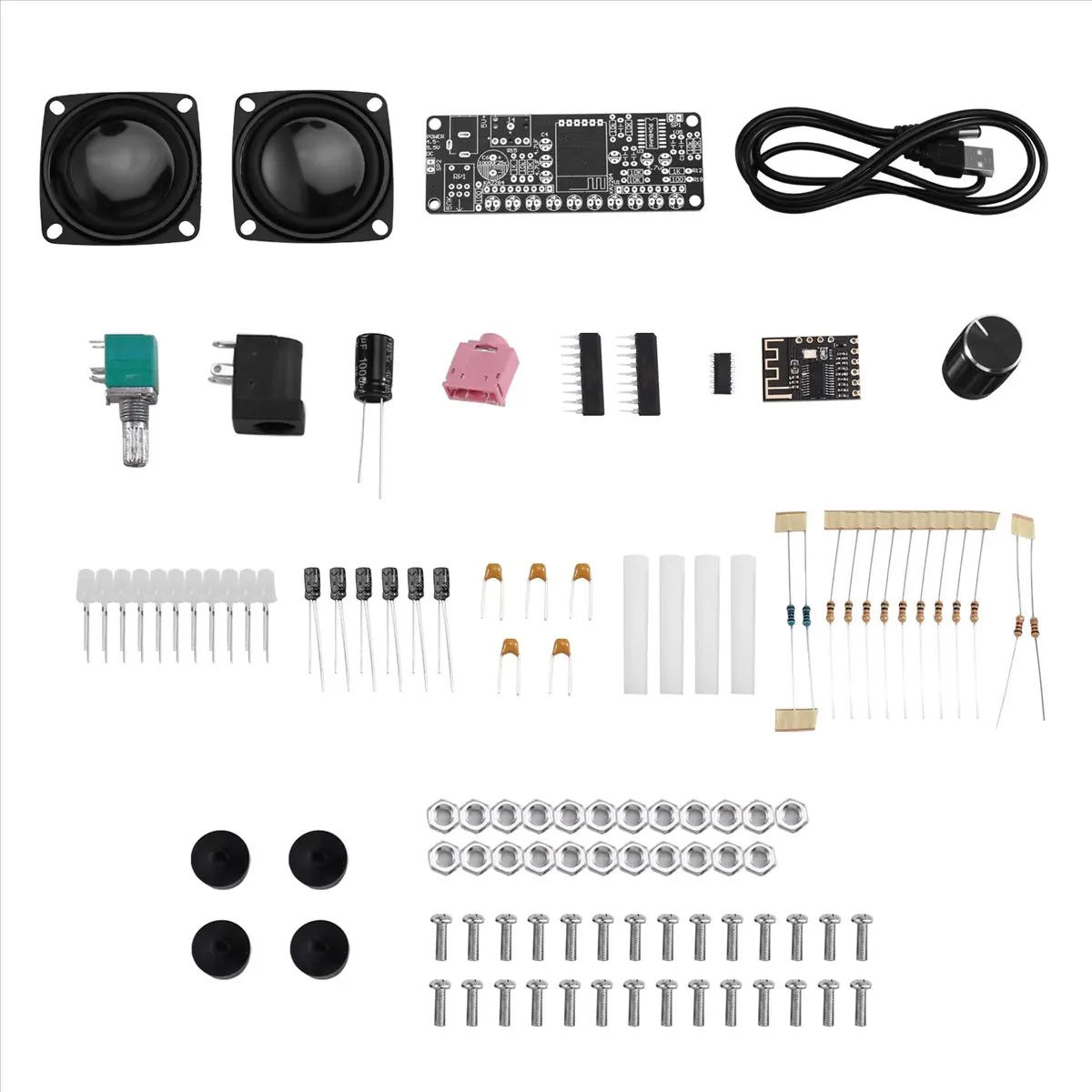 A73T PAM8406 블루투스 스피커 키트 DIY 납땜 프로젝트 USB 전자 앰프 홈 스테레오 스피커 DIY 키트