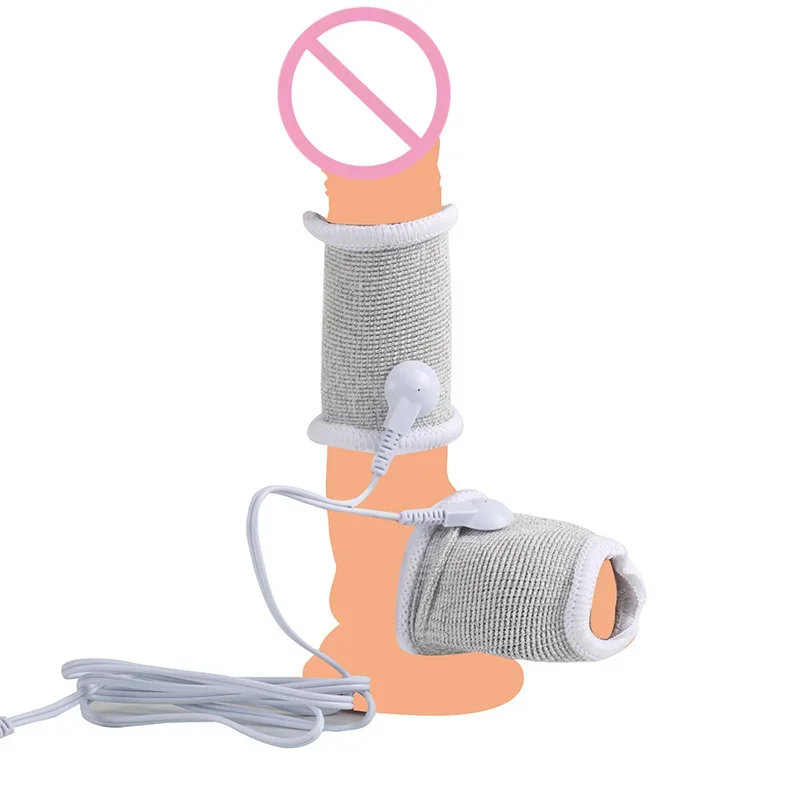Pulse Massager Penis Ring Stimulation Cock Ring Medical Themed Penis Extender Masturbation Erotic Sex Toy For Men Electric Shock