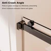 Frameless Double Sliding Shower Door 68-72" W x 76" H, 3/8" 10mm Clear Noiseless Glass Door with Anti-Jumping System Shower Door 5