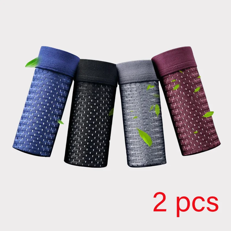 2Pcs/Lot Men's Summer Mesh Underpants Underwear Boxershorts Breathable Hombre Hole Large Size Sexy Male Shorts Lingerie Panties