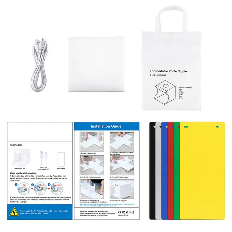 Photo Light Box Folding Backdrop Photo Studio Light Box Tiny Booth For Toys Jewelry Models Watches