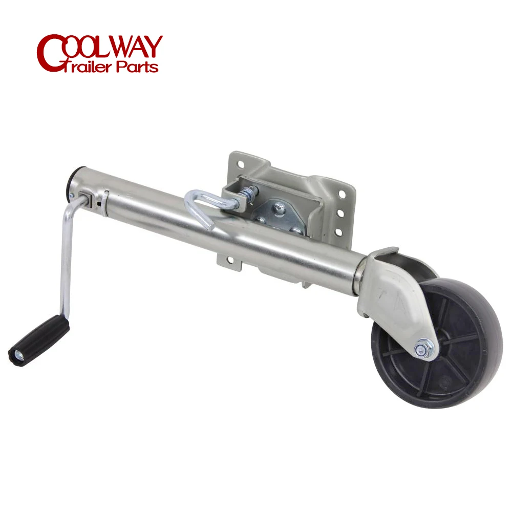 Trailer Jack Wheel 6 Inch Solid Wheel Sidewind Round Swivel Trailer Jack With Bolt On Capacity 540KG Jockey Wheel Boat RV Parts Accessories