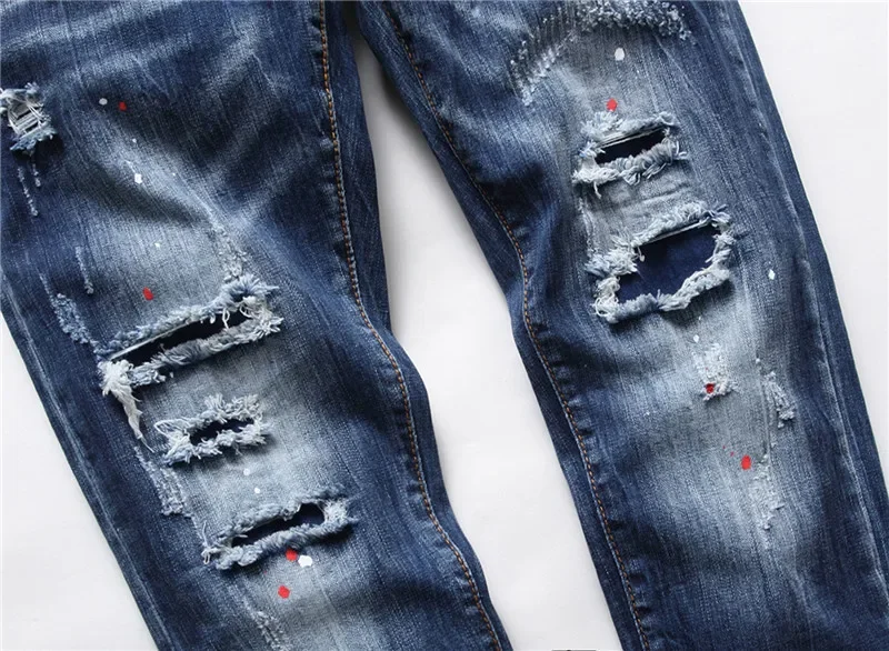 Dsq2 Mens Stretch Skinny Jeans Quality Luxury Brands Men Classic Black Denim Pants Male Fashion Ripped Jeans  Men Clothing D2 5