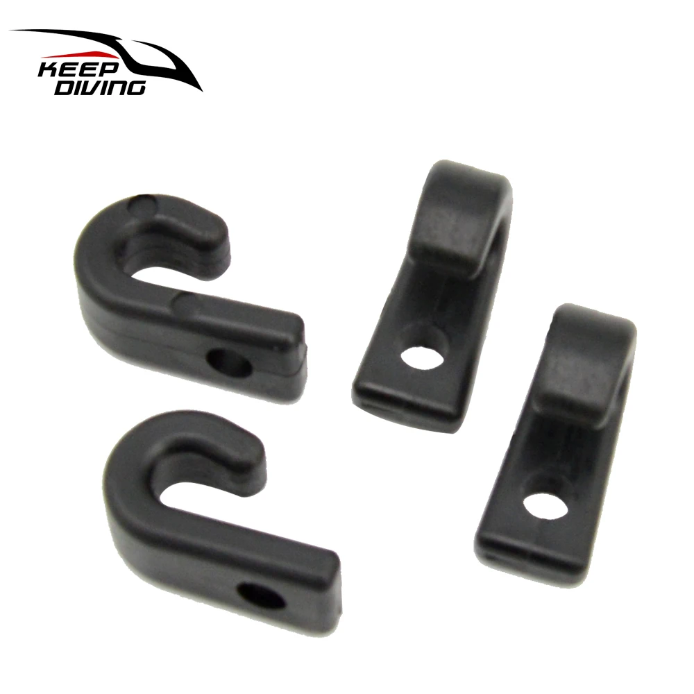 2 PCS  J Shape Hook Durable Plastic J Shape Hooks for Kayaks Canoes Rowing Boats Accessory