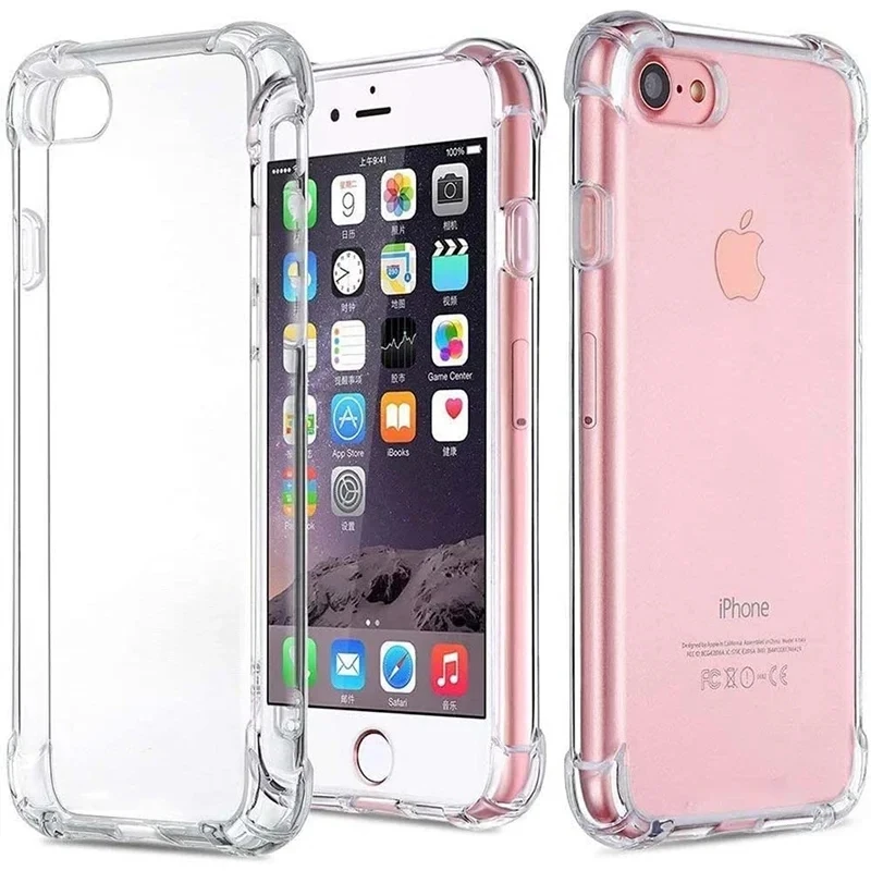 Shockproof Transparent Soft TPU Smartphone Case - Durable Back Cover
