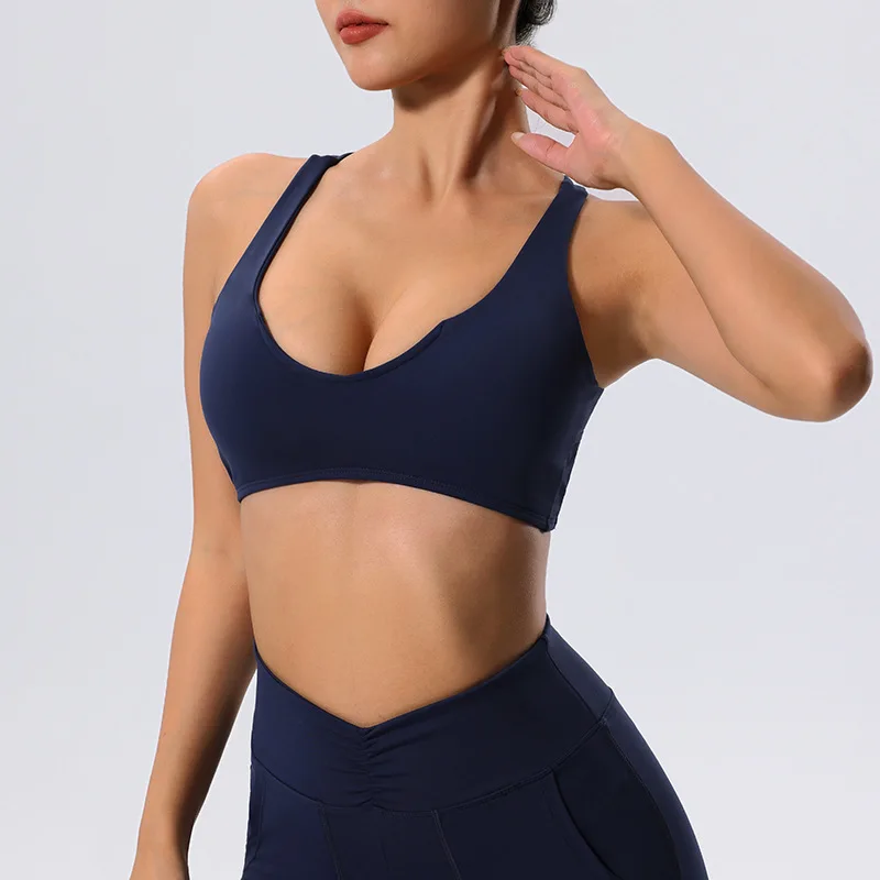 Women Sports Bra High Support Sexy Yoga Fitness Top Underwear Gym Push-Up Sportswear Female