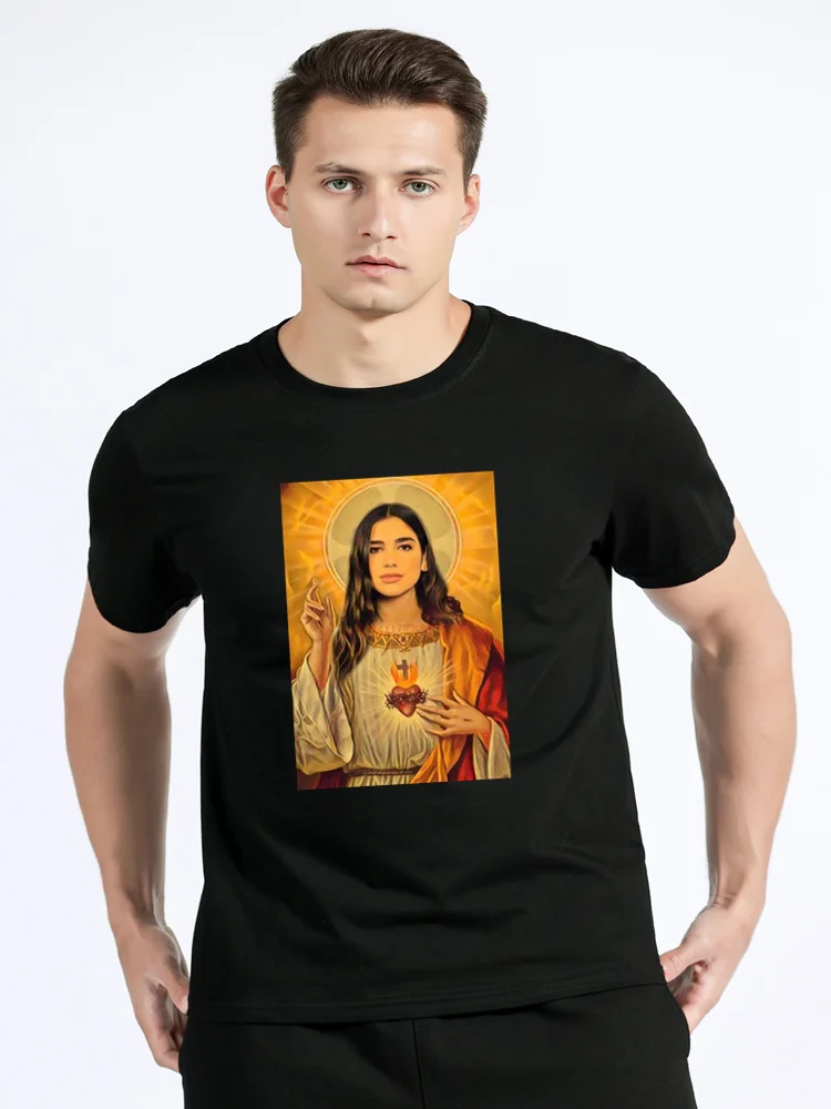 Men Cotton Graphic Tshirt Introver T-Shirt For Dua Lipa Jesus T Shirt Unisex Tops Tees Men's Clothing Streetwear 5