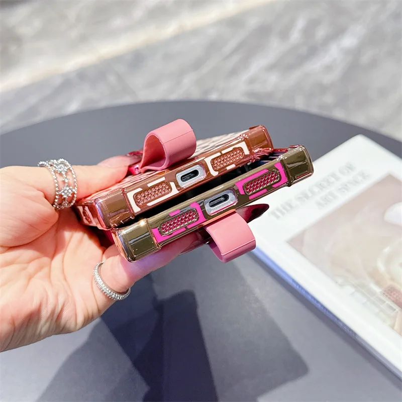 Leopard Print Magnetic Wireless Charging Stand Holder Case