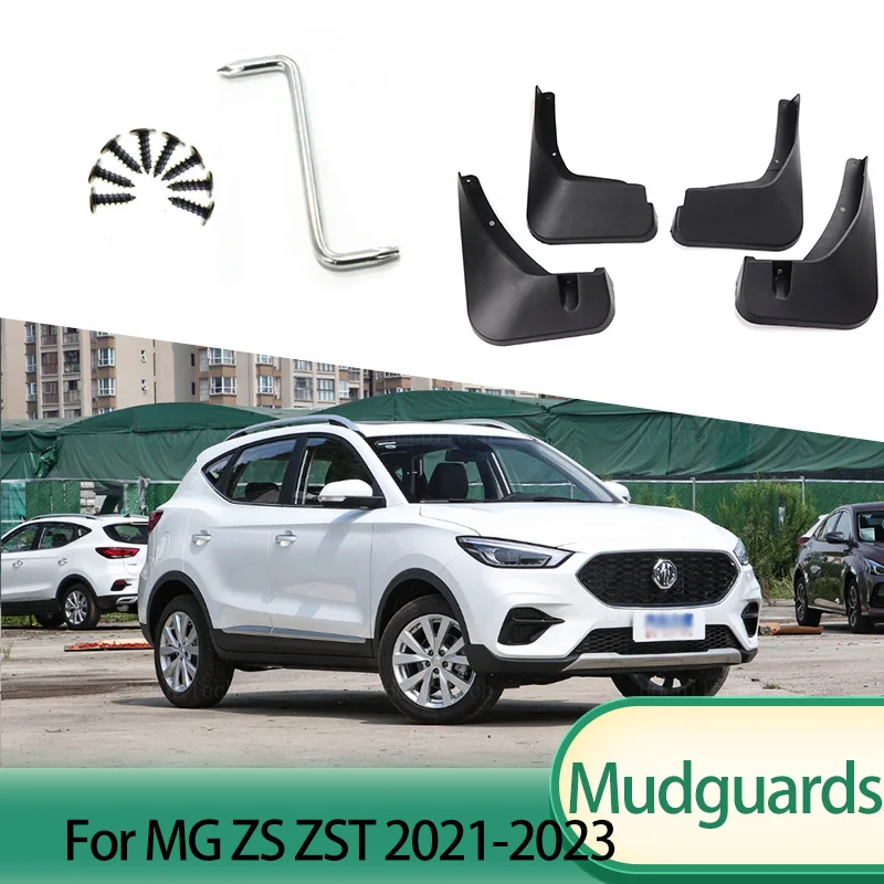Xukey Black Mud Flaps Splash Guard Set – Front & Rear For MG ZS / ZST EV (2020-2023) – 4-Piece
