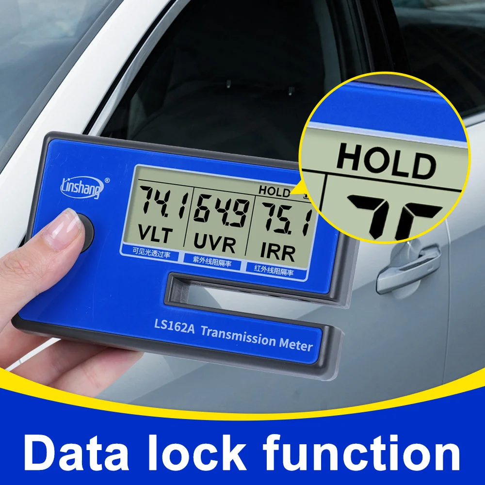 Tint Meter Solar Film Tester Window Transmission Meter IR UV VLT Measurement Window Film Tester LS162 LS162A for Car Tint