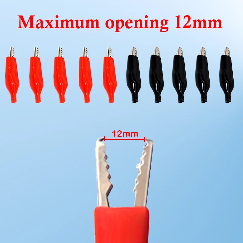 Test Clips 45mm Large Small Power Safety Iron Alligator Fixed