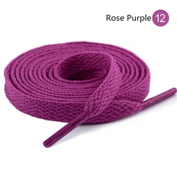 Vibrant Flat Fashion Shoelaces - Colorful Shoe Strings - 80cm (Rose Purple)