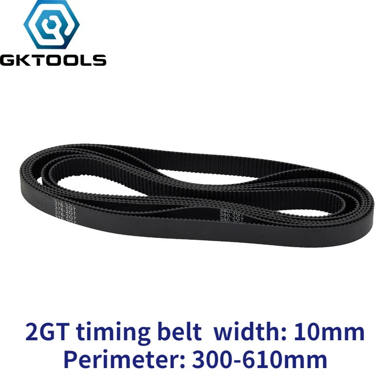 2GT 172-194 Black Rubber Timing Belt  Ring Belt 6/10mm Width For 3D Printer 