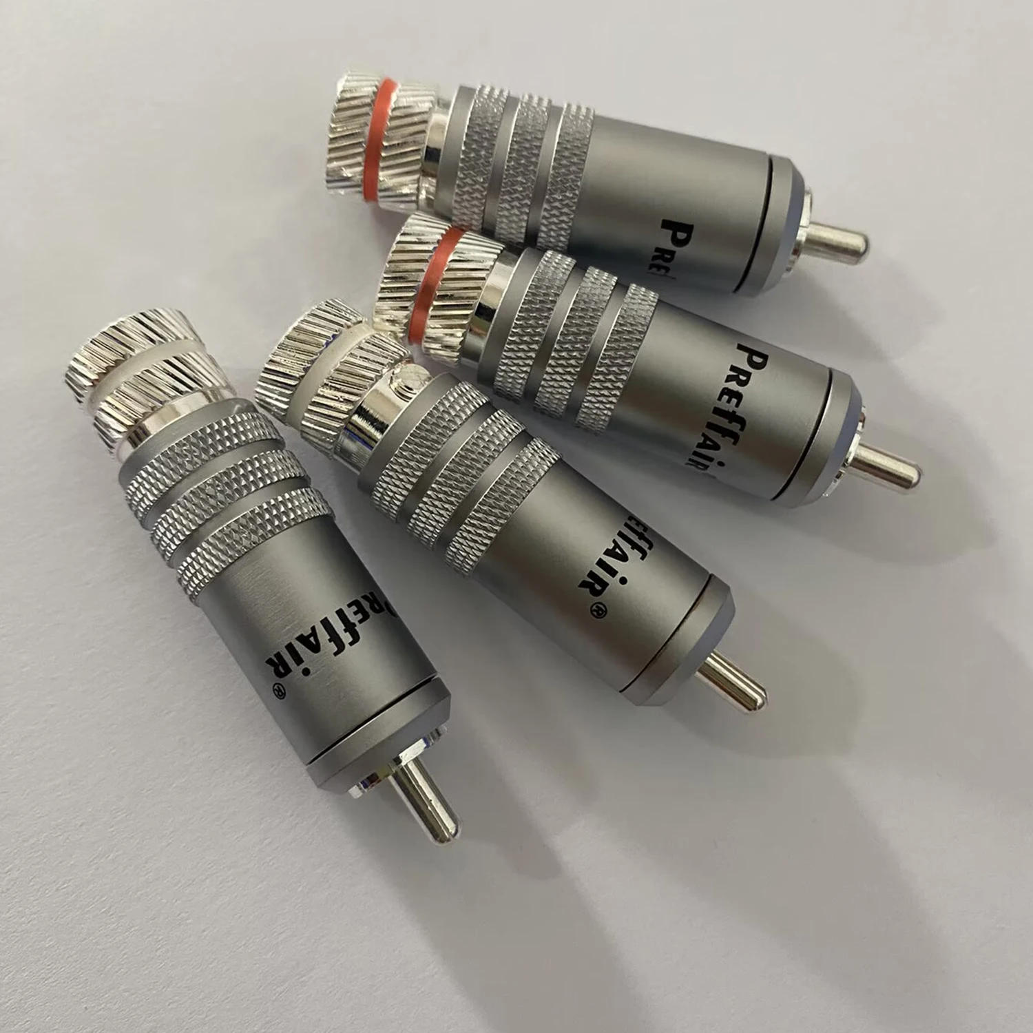 HiFi RCA 커넥터 오디오파일용 은도금 플러그 단일 케이블 DIY 9MM 케이블 앰프 케이블용