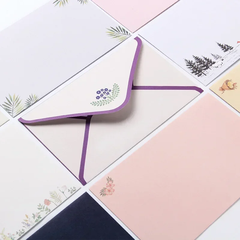 Kraft Paper Envelopes Mailing Envelopes 6PCS Letter Papers 3PCS Envelopes