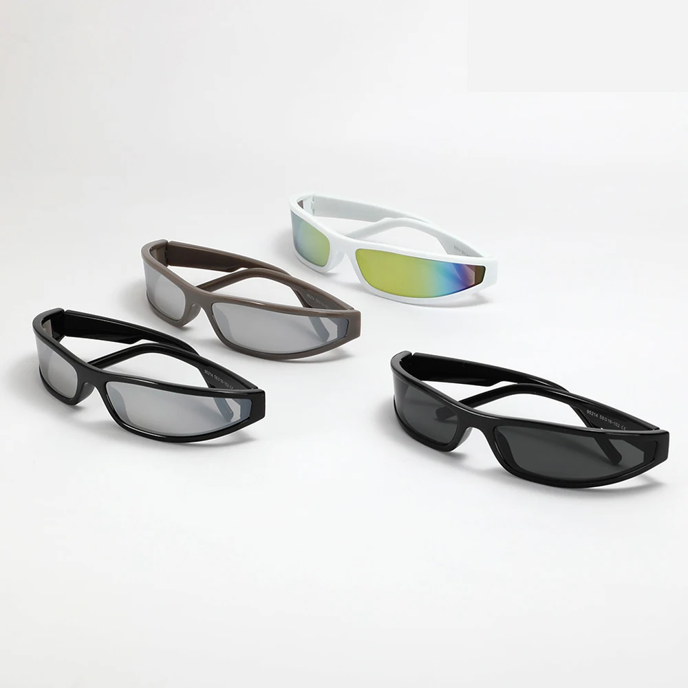 Y2k Futuristic Sunglasses Women Men Vintage Small Rectangle