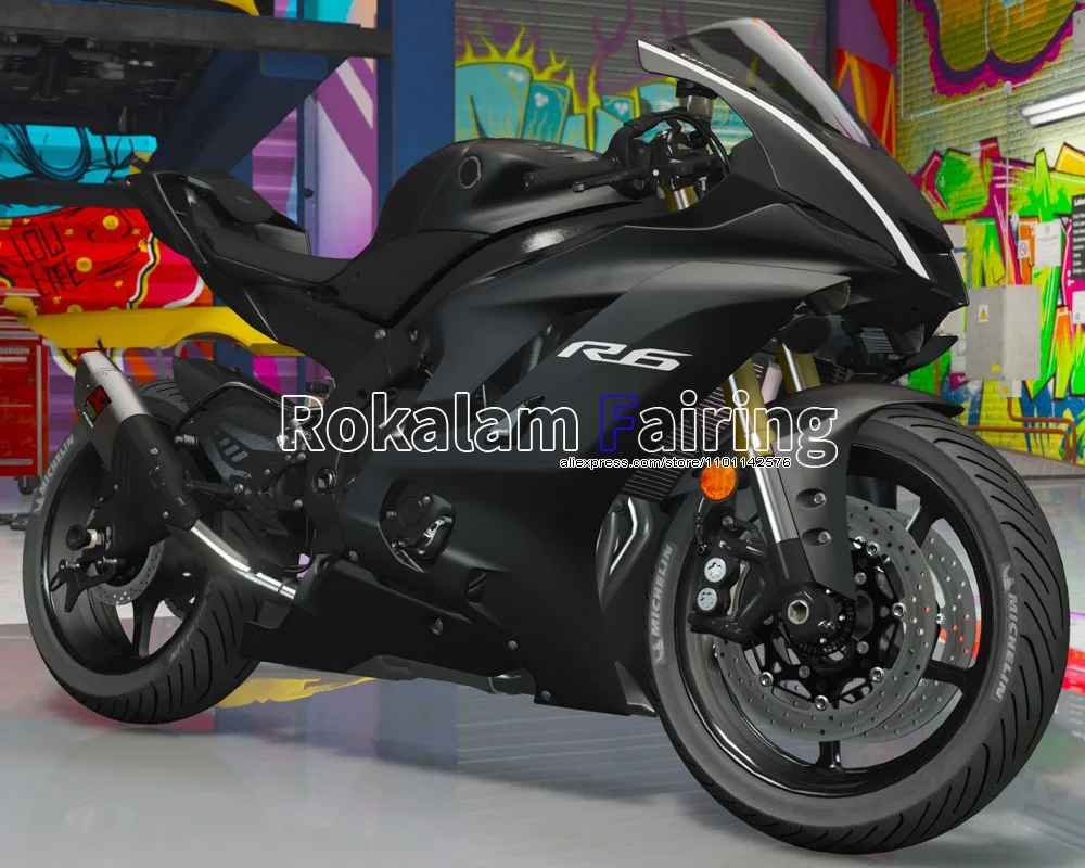 

Новейшие комплекты обтекателей для YZF R6 2017 2018 2019 2020 YZF-R6 17 18 19 20 матовый черный корпус мотоцикла ABS (литьё под давлением)