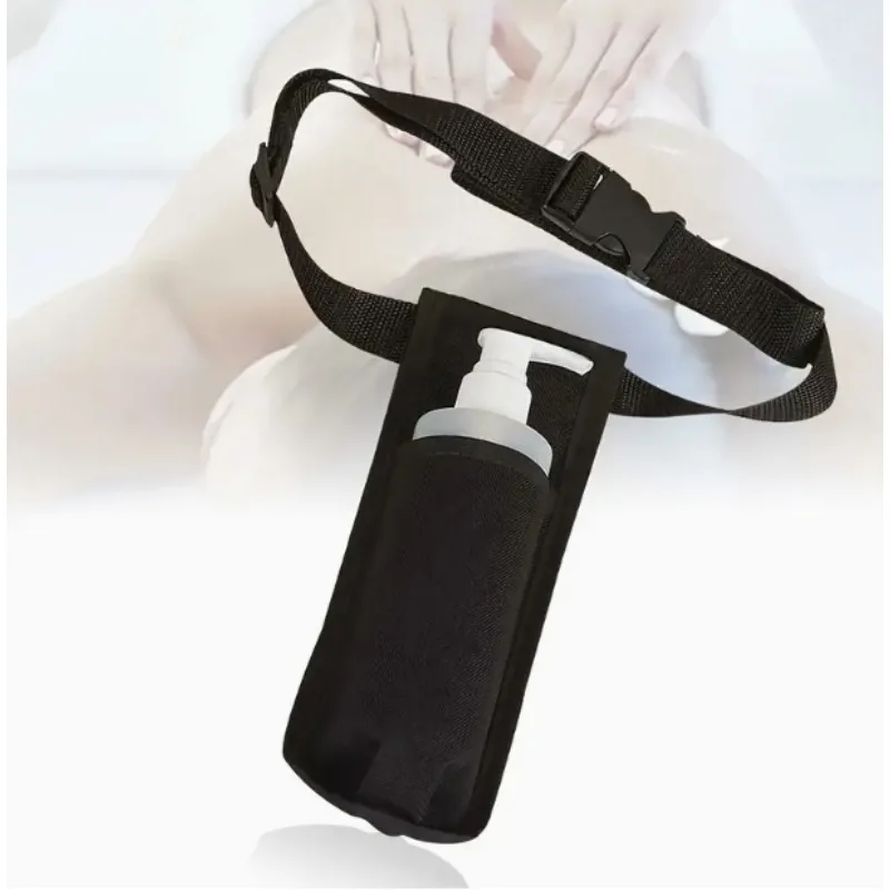 Adjustable Massage Oil Waist Holster Hands-Free Belt with One-Touch Buckle Lightweight Portable for Professional Therapists