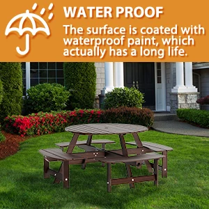 wooden picnic tables for outdoors