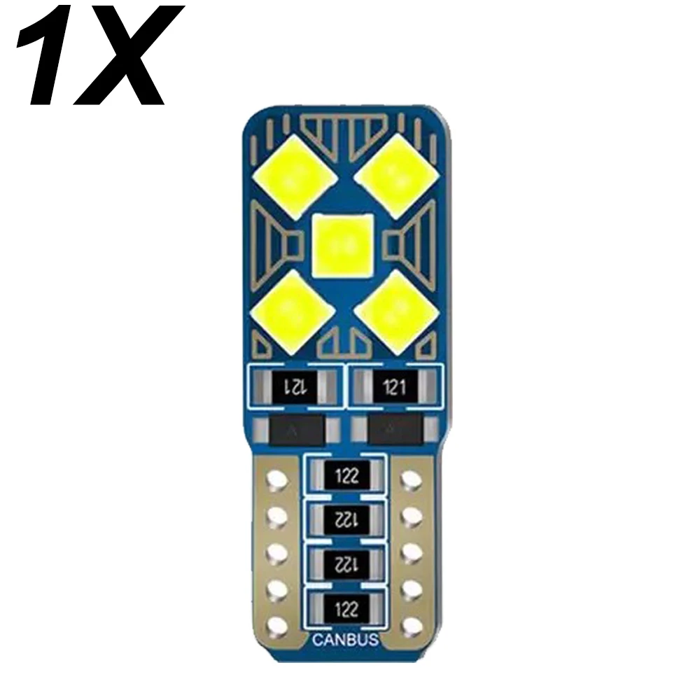 

1X T10 Led Canbus W5W Led Bulb Car Interior Light 10led 2835smd 194 168 No Error Reading Dome Light Instrument Plate Lamp 6000K