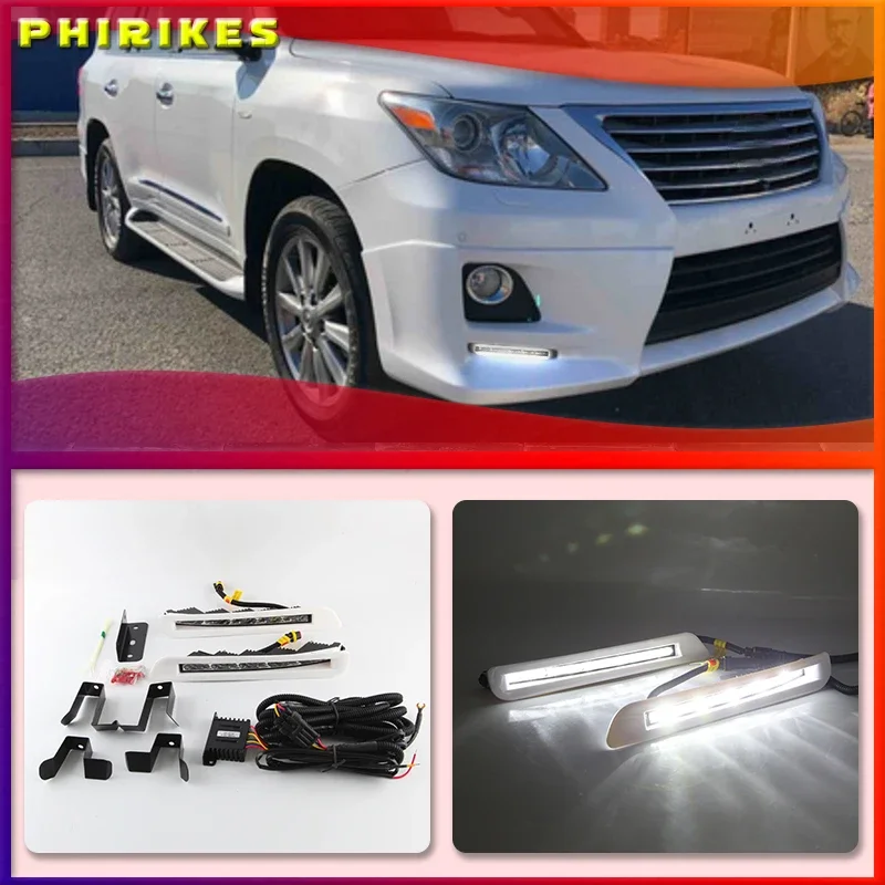 

For Lexus LX570 2011-2014,Waterproof ABS 12V Car DRL LED Daytime Running Light