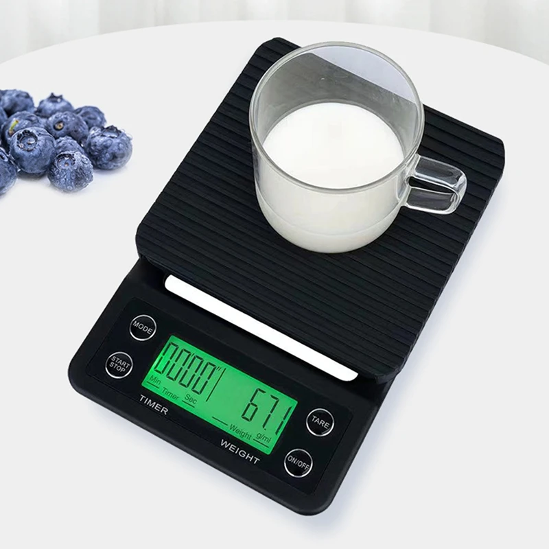 Electronic 3kg LCD Digital Drip Coffee Scale with Timer – BaristaSpace  Espresso Coffee Tool including milk jug,tamper and distributor for sale.