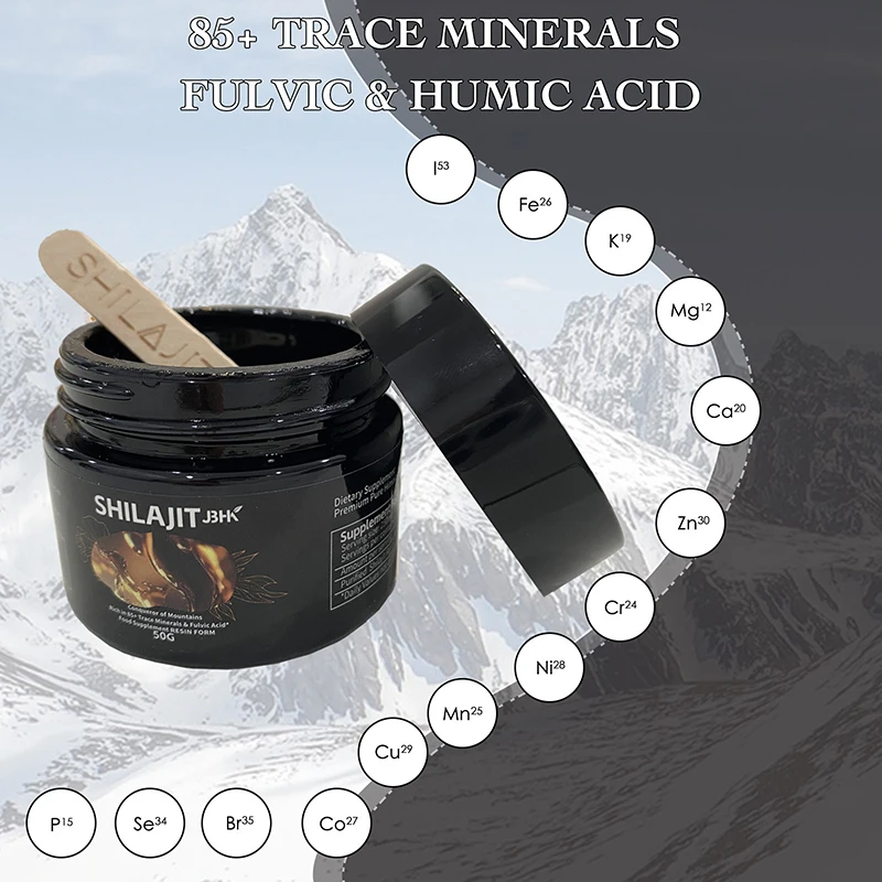 Himalaya Shilajit Mineral Supplements Natural Organic Shilajit with 85+ Trace Minerals & Fulvic Acid