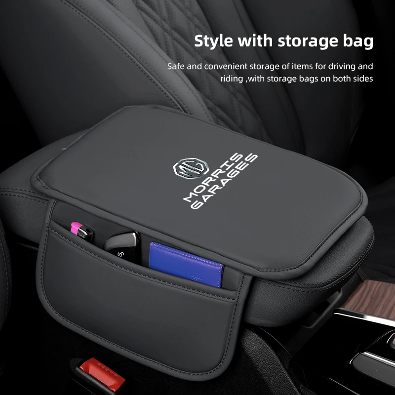 Coussin repose-bras de voiture en cuir PU