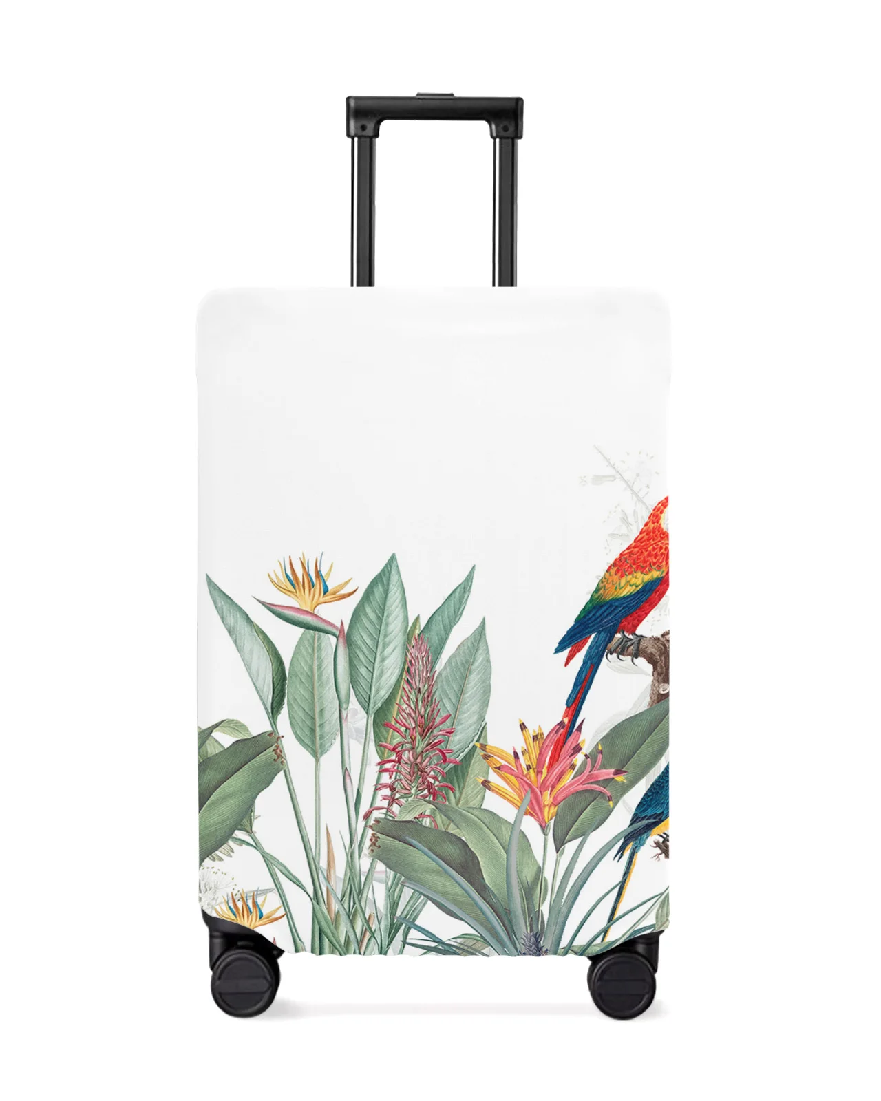 InsStyleTropicalPlantsParrotLuggageCoverStretchSuitcaseProtectorBaggageDustCoverfor
