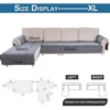 100% Waterproof Sectional Couch Covers 2 Pcs Quilted Slipcover Reversible L-Shape Sofa Covers for Living Room Pet Mat Protector 3