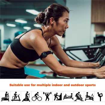 COOSPO Heart Rate Monitor Armband Optical Fitness Outdoor Beat Sensor Bluetooth 4.0 ANT+ For Garmin Wahoo Bike Computer 6