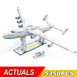 NEW 5350PCS MOC Idea Transport Aircraft An-225 Building Block Set Aviation Plane Military Weapons Bricks Toys Kids Boys Gifts