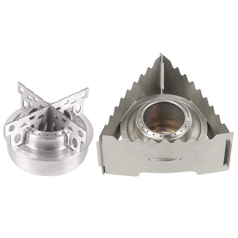 Edelstahl Alkohol-Herd Halterung - Abnehmbarer Kreuzständer Für Camping