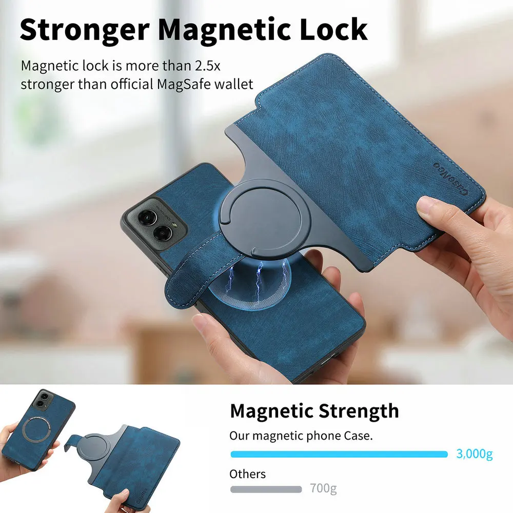 Deluxe Detachable Leather Flip Cover with Magnetic Closure