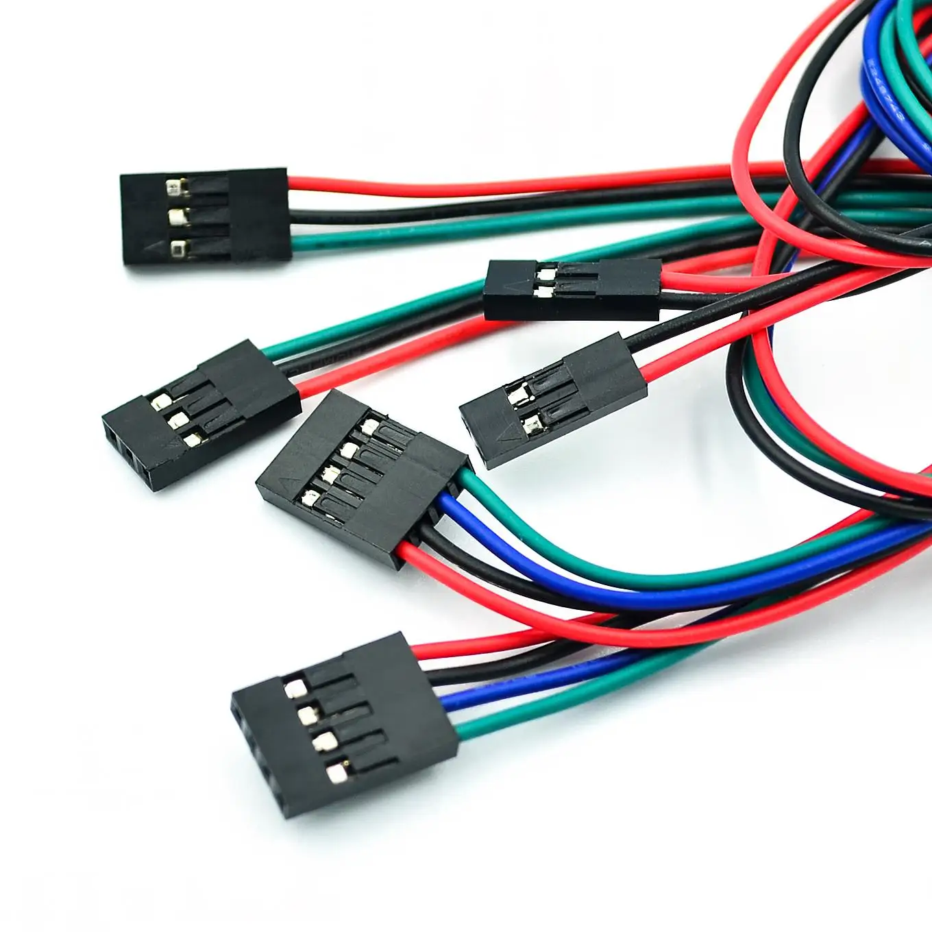 10 teile/los 70cm 4 pin weiblich zu weiblich jumper draht dupont kabel für 3d drucker + us – Detail 1