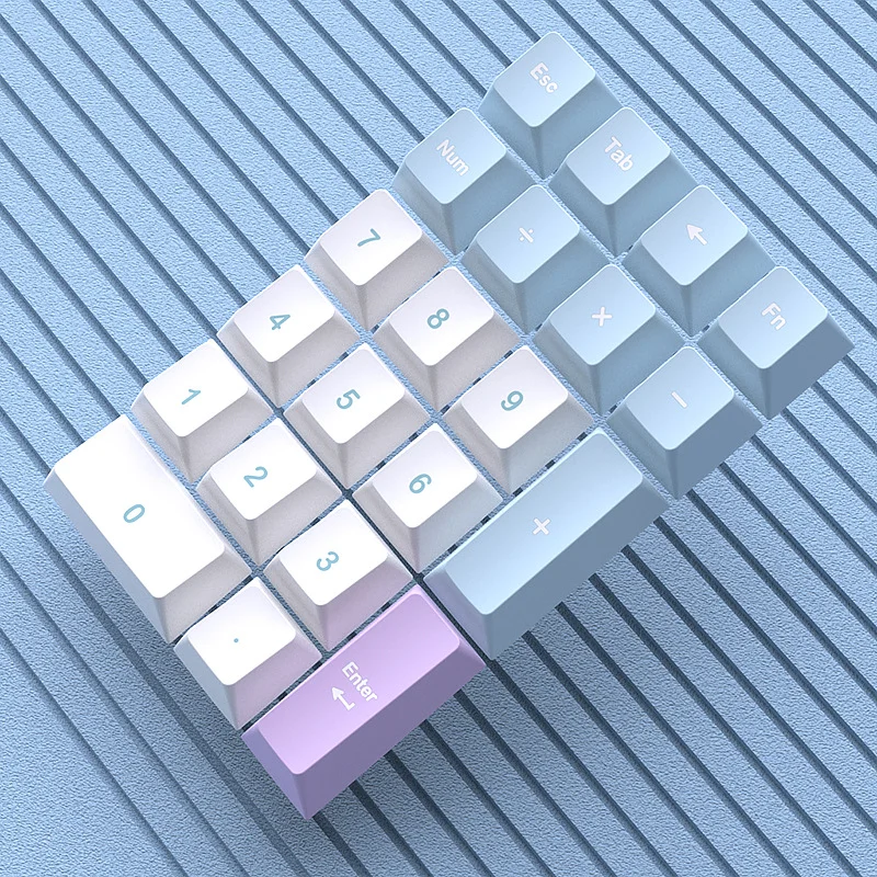 KUXM 혈액 산소 레드 21 키캡 PBT 오리지널 열승화 숫자 키패드 (금융 회계용)