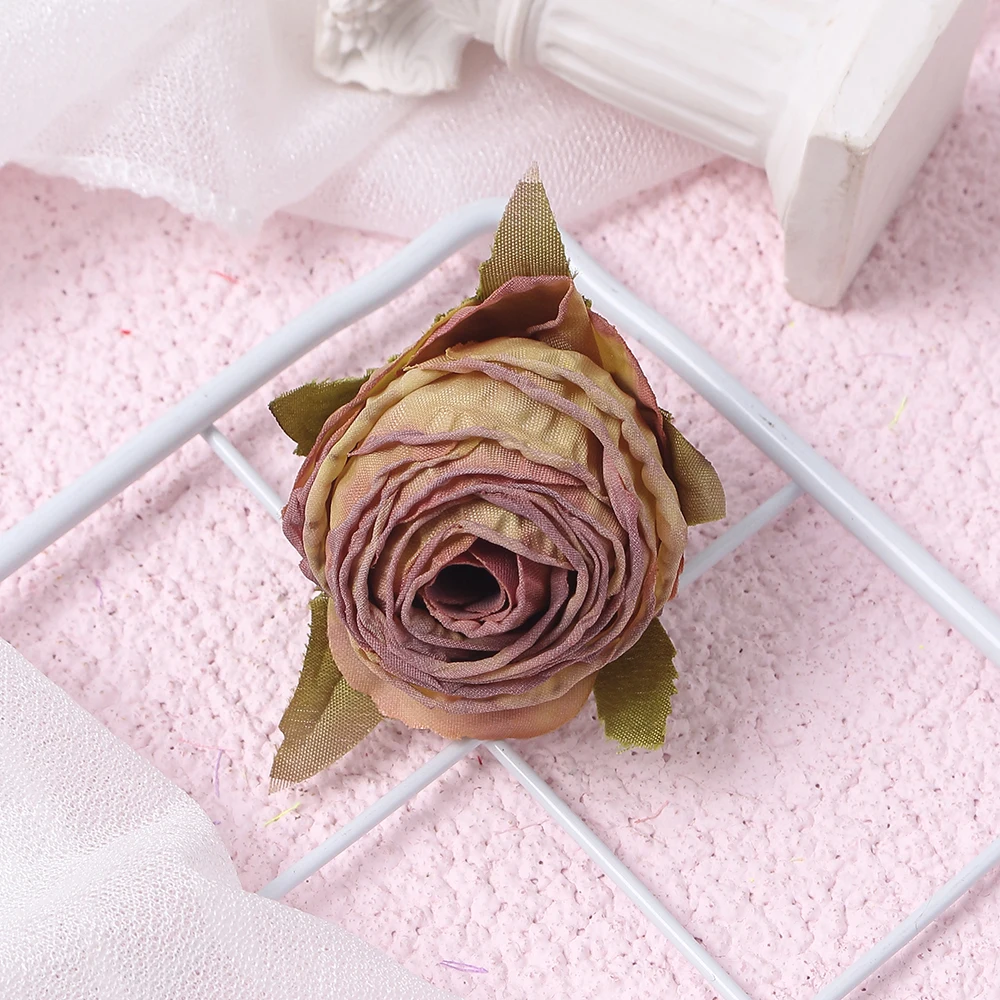 3/5 Stück künstliche Rosen Seide simulierte Blumen Raum dekoration Garten Hochzeit Dekor DIY künstliche Blume Haar Zubehör – Detail 7