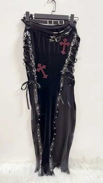 Gothic Punk Lace Up Skirts 6