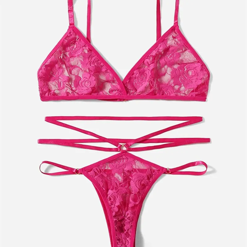 Sexy Lingerie Sexy Three point Lace Perspective Temptation Lingerie Set