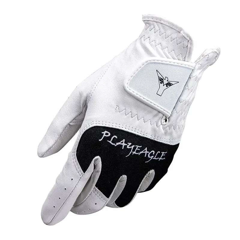 

PLAYEAGLE 1pc Golf Glove For Men Genuine Sheepskin Left Hand Breathable Sports Droship Lampskin Leather Men Golf Gloves