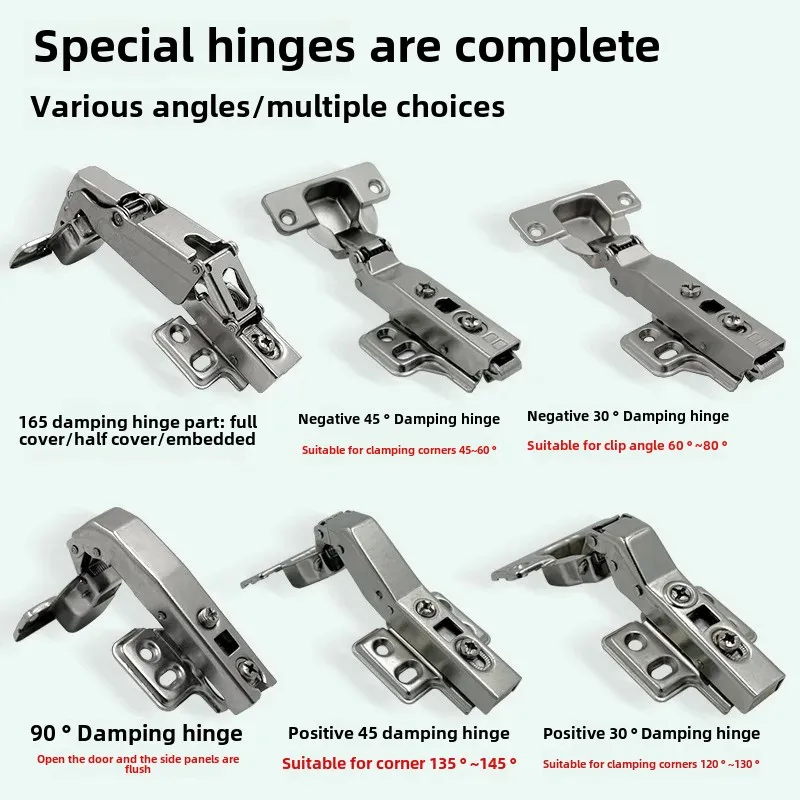 45 Degree 30 Degree Corner Cabinet Hinges Triangle Cabinet Five Corner Turning Door Hinges 135 Door Smoke stainless steel hinges door hinges