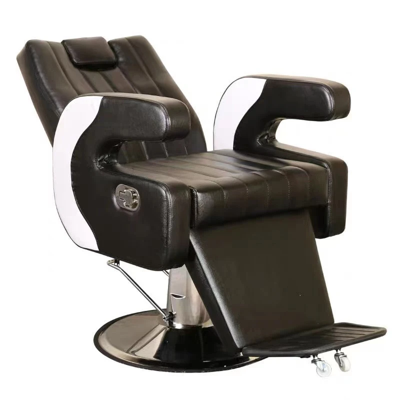 Professional Reclining Barber Salon Chair with Adjustable Headrest and Heavy Duty Base for Hair Cutting Chaise Salon Furniture