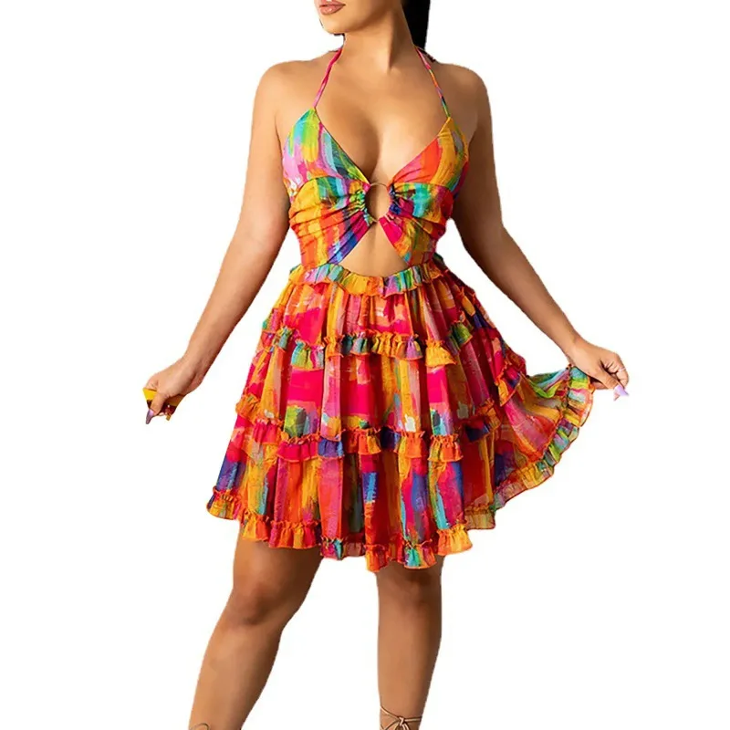 Luxury Women'S Elegant Dress Outfits Women'S Casual Summer Tank Top Sleeveless Knee Length Mini Vestidos Elegantes Para Mujeres 2