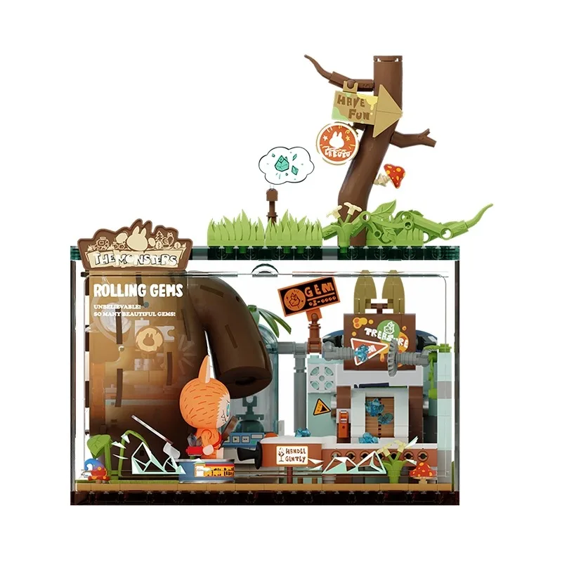 thumbnail image 1 of Kawaii Labubu The Monsters Forest Secret Base Series Building Blocks Toys Anime Labubu Assemble Model Toys Gifts, 1 of 5