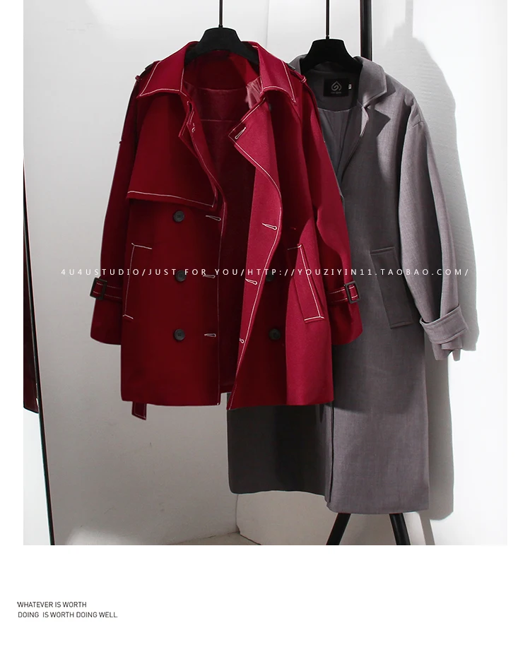 SuperAen Elegant Solid Color Trench Women's 2023 Autumn New England Style Vintage Turn-down Collar Loose Casual Coat