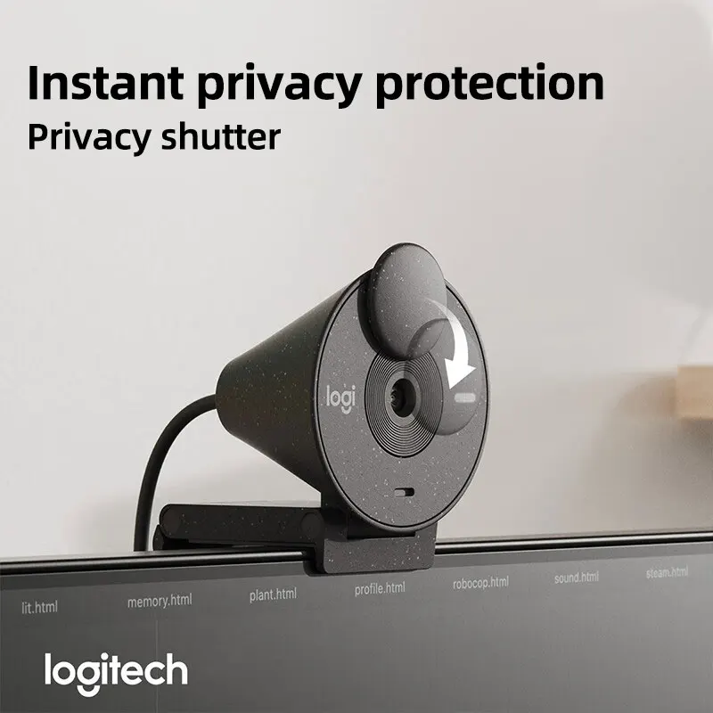 Logitech Brio 300 A 1080p Webcam With Auto Light Correction Noise-reducing  Mic and USB-C Connectivity Dimensions Webcam - AliExpress