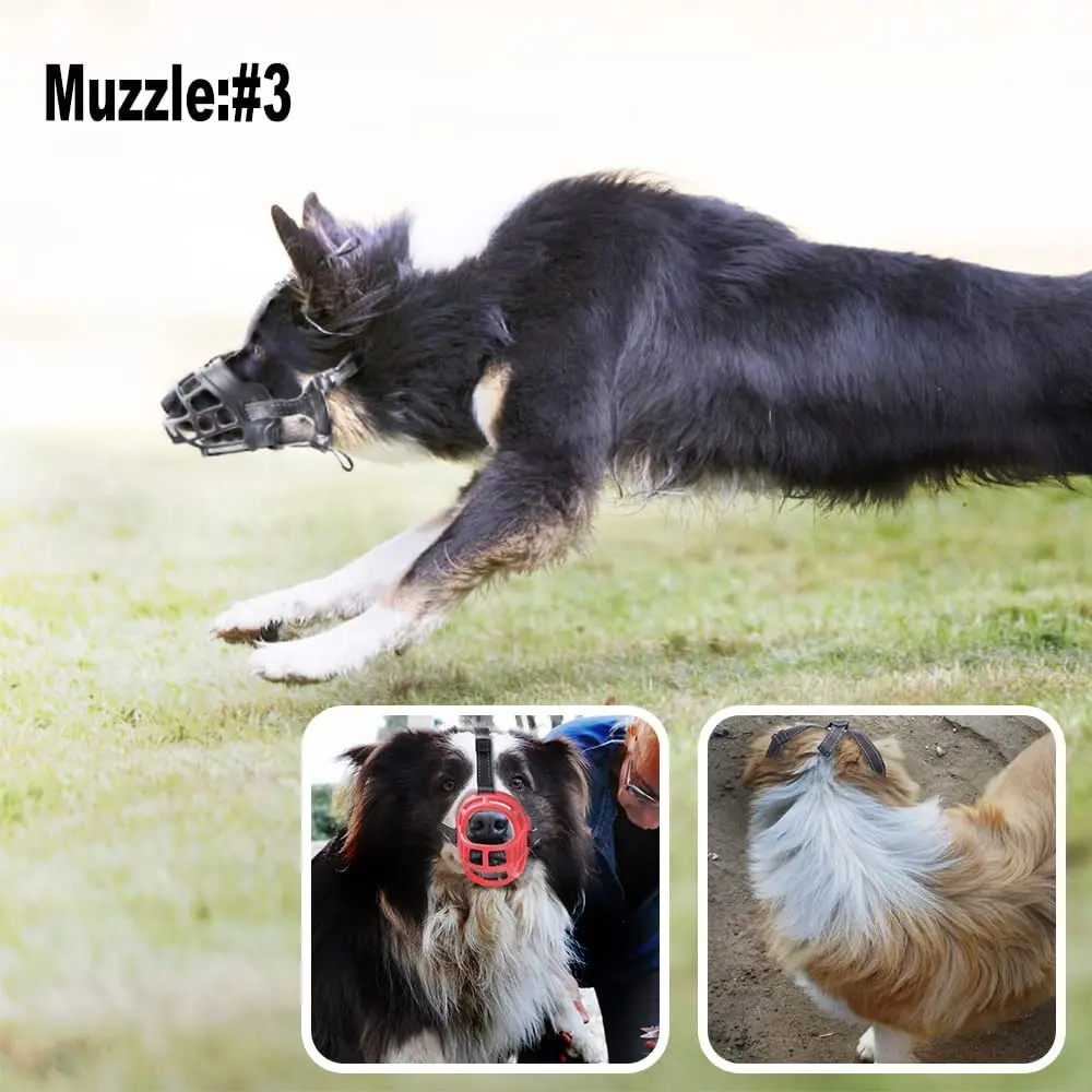 Dog Muzzle Silicone Basket Muzzle Breathable Dog to Prevent Biting Barking and Chewing for Small Medium Large for Active