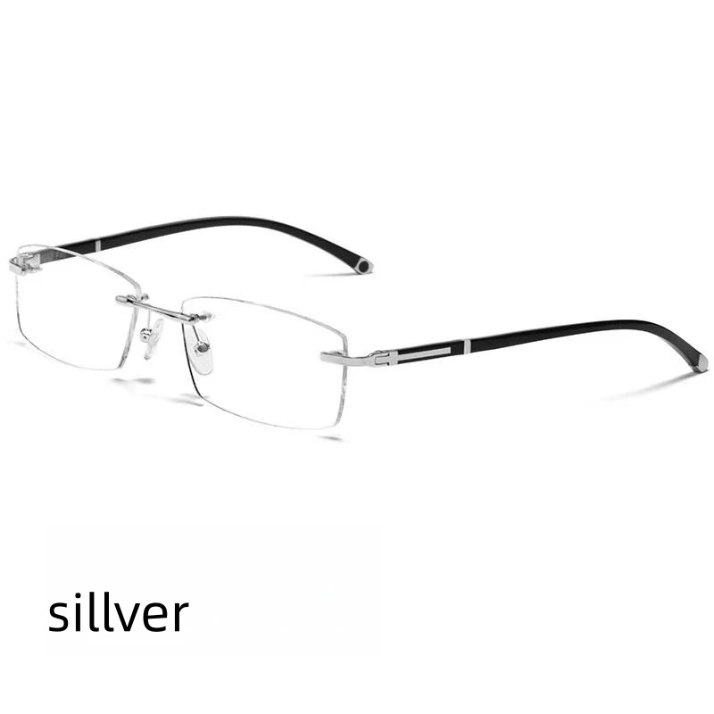 

moojolo Ultralight Titanium Rimless Men Glasses Frame Eyewear Square Eyeglasses Myopia Prescription Spectacles Frameless 13301