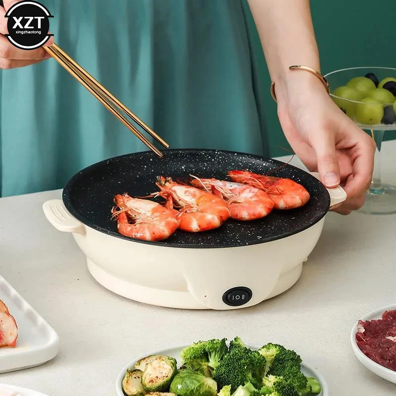220v Electric Baking Pan Electric Frying Pan Househould Barbecue Fried  Steak Fish Omelette Frying Pan Non-stick Cooking Machine - Pans - AliExpress