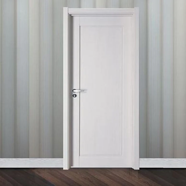 Shaker style White painted Bedroom Single Doors Interior solid wood Doors